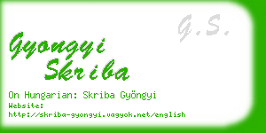 gyongyi skriba business card